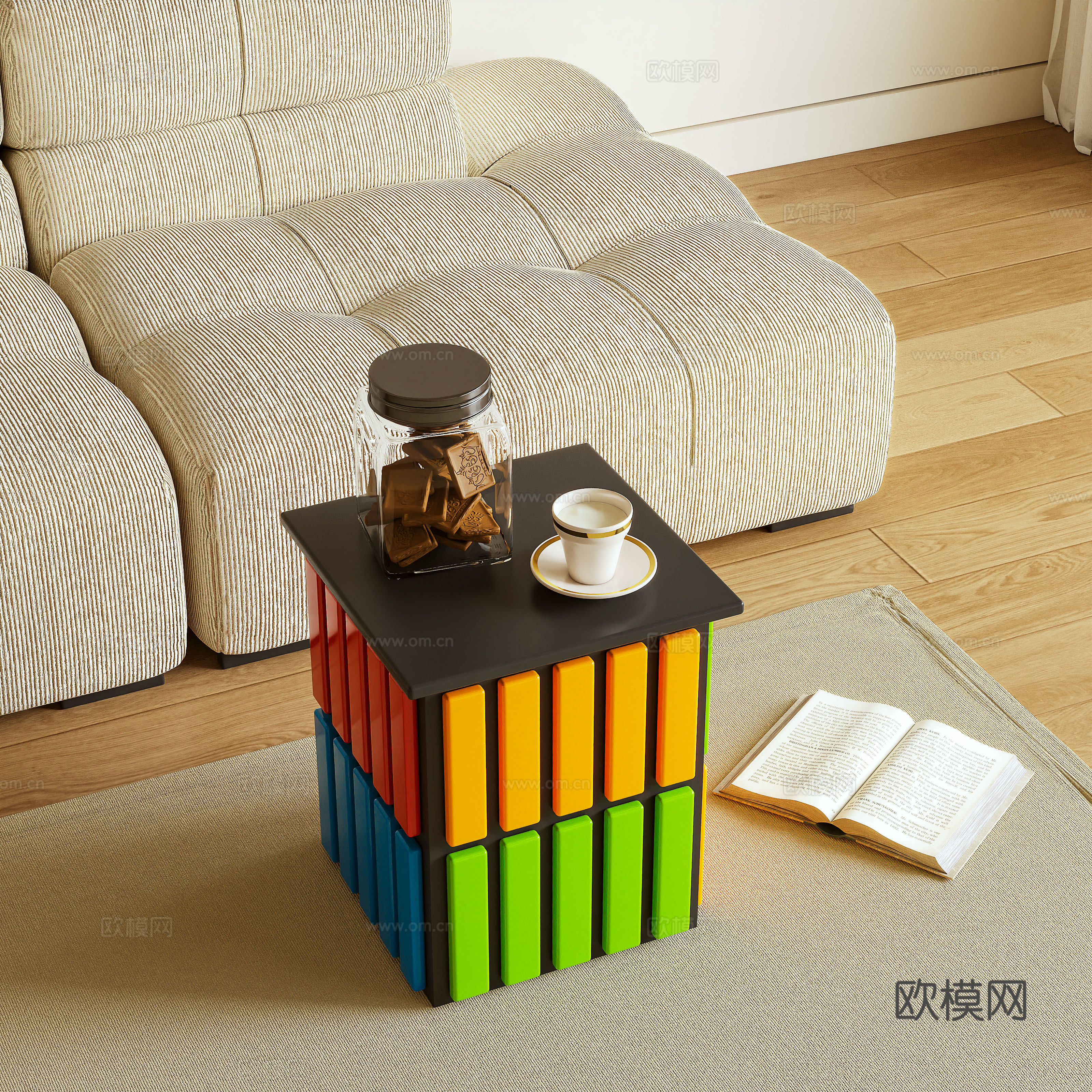 边几 小茶几 孟菲斯 多巴胺3d模型
