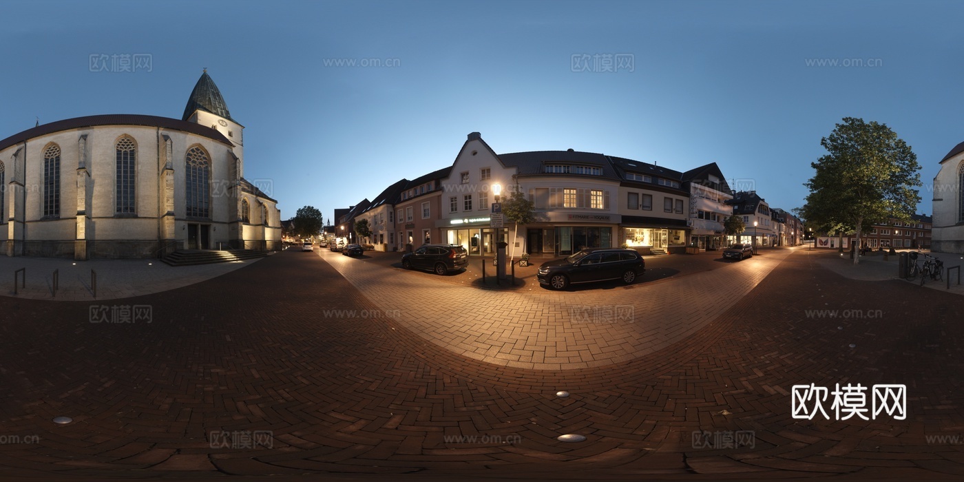 欧洲 小镇夜景HDR