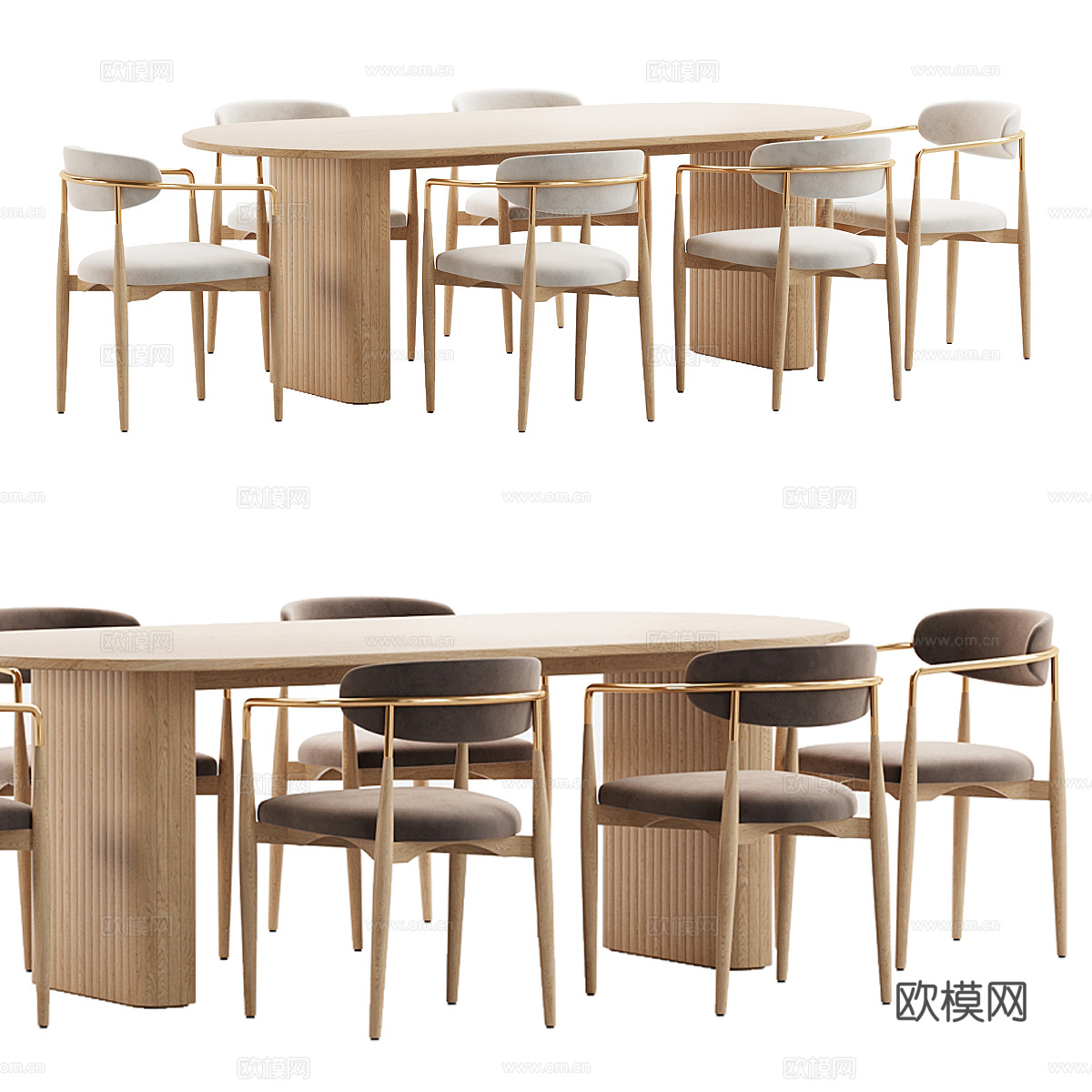 餐桌椅组合3d模型