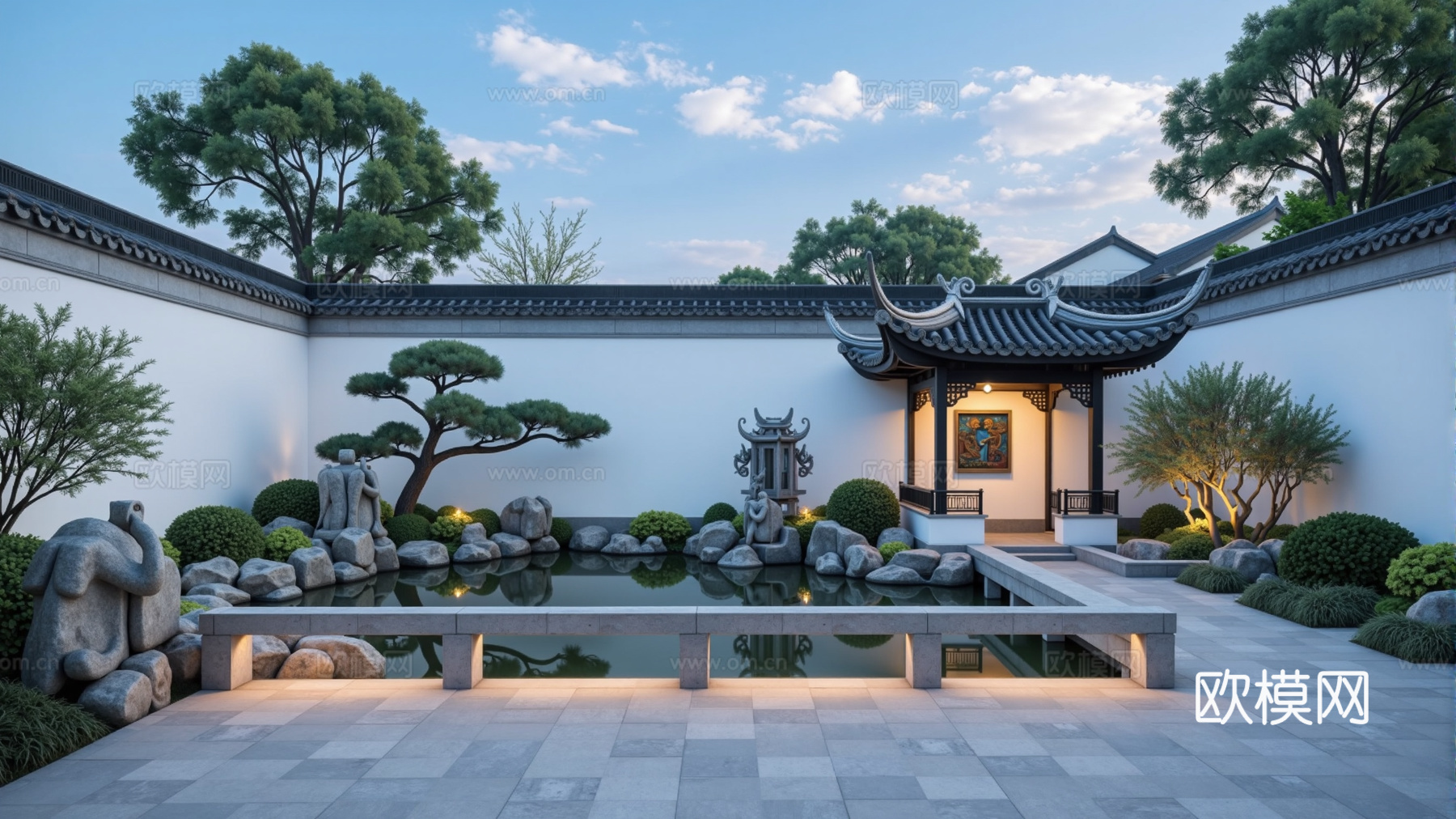 中式庭院外景贴图