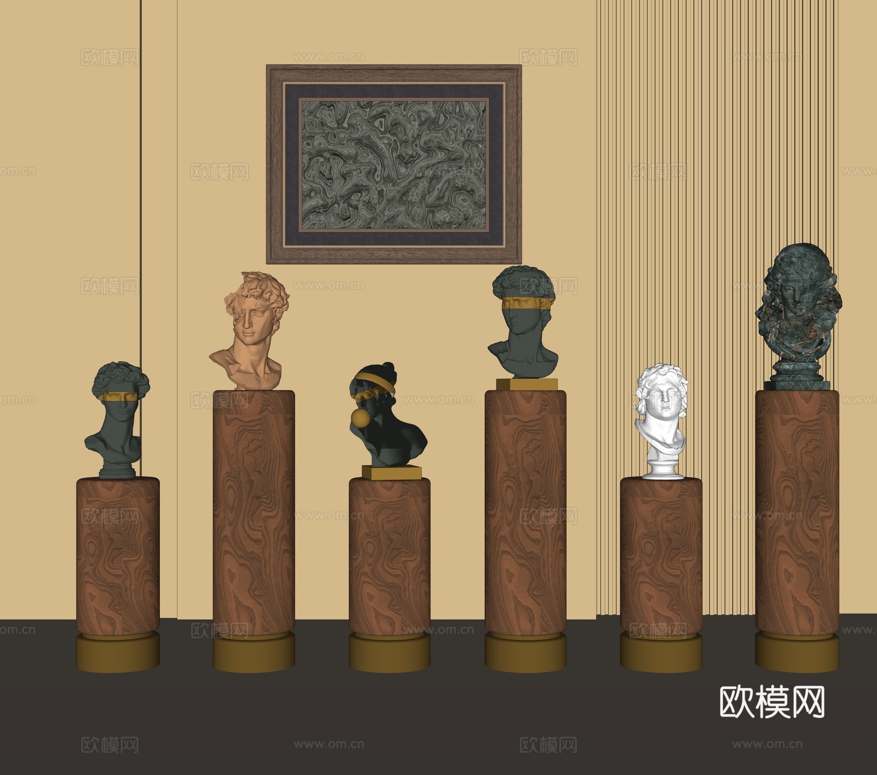 欧式雕塑su模型