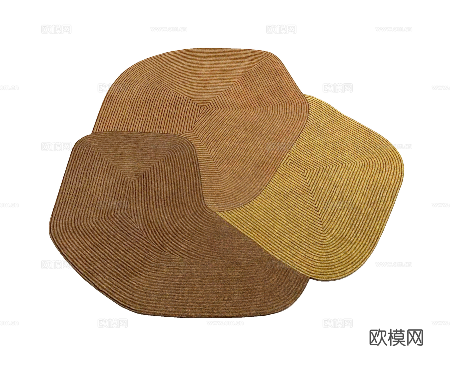 异形客厅地毯 卧室地毯3d模型