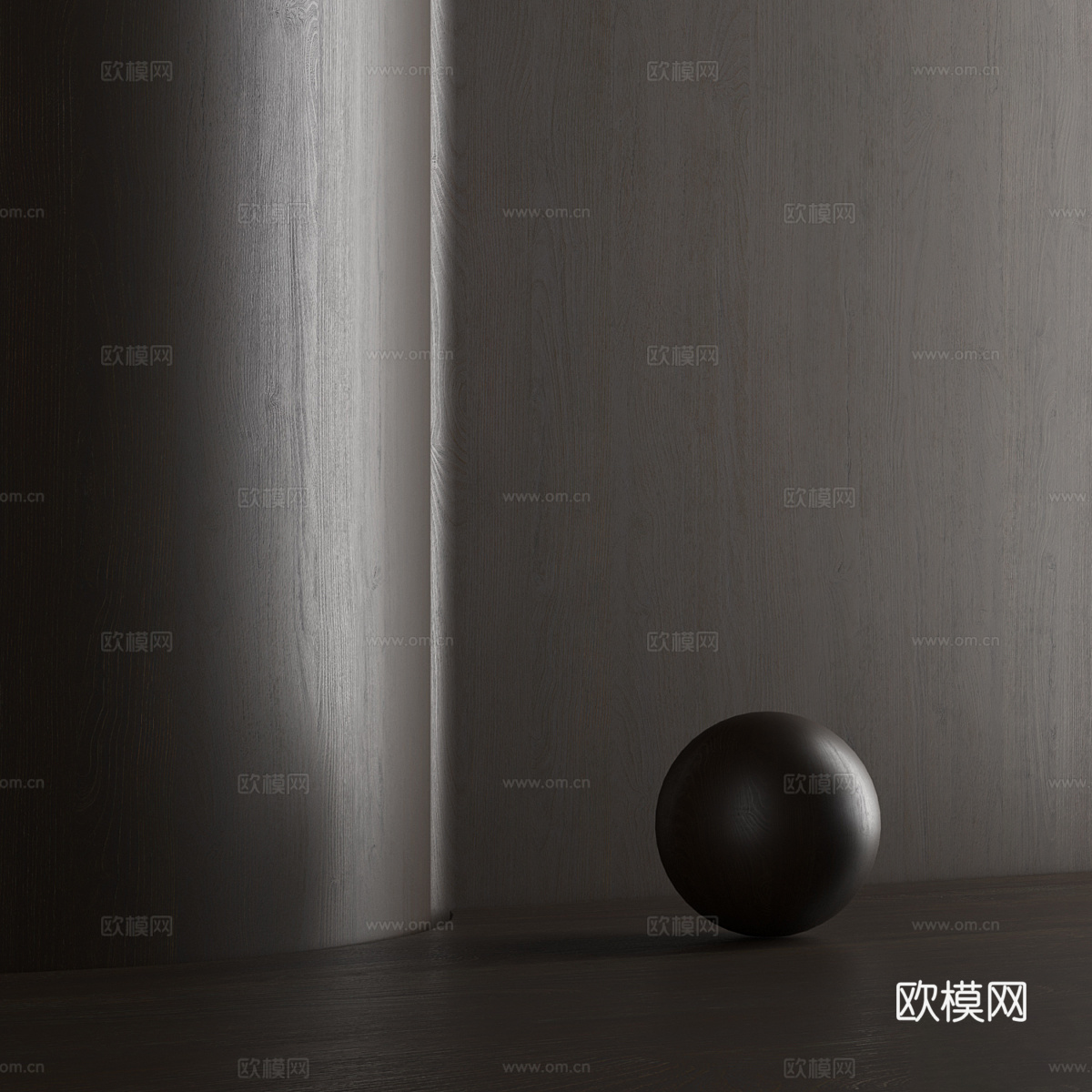 现代意式木纹 木饰面材质3d模型