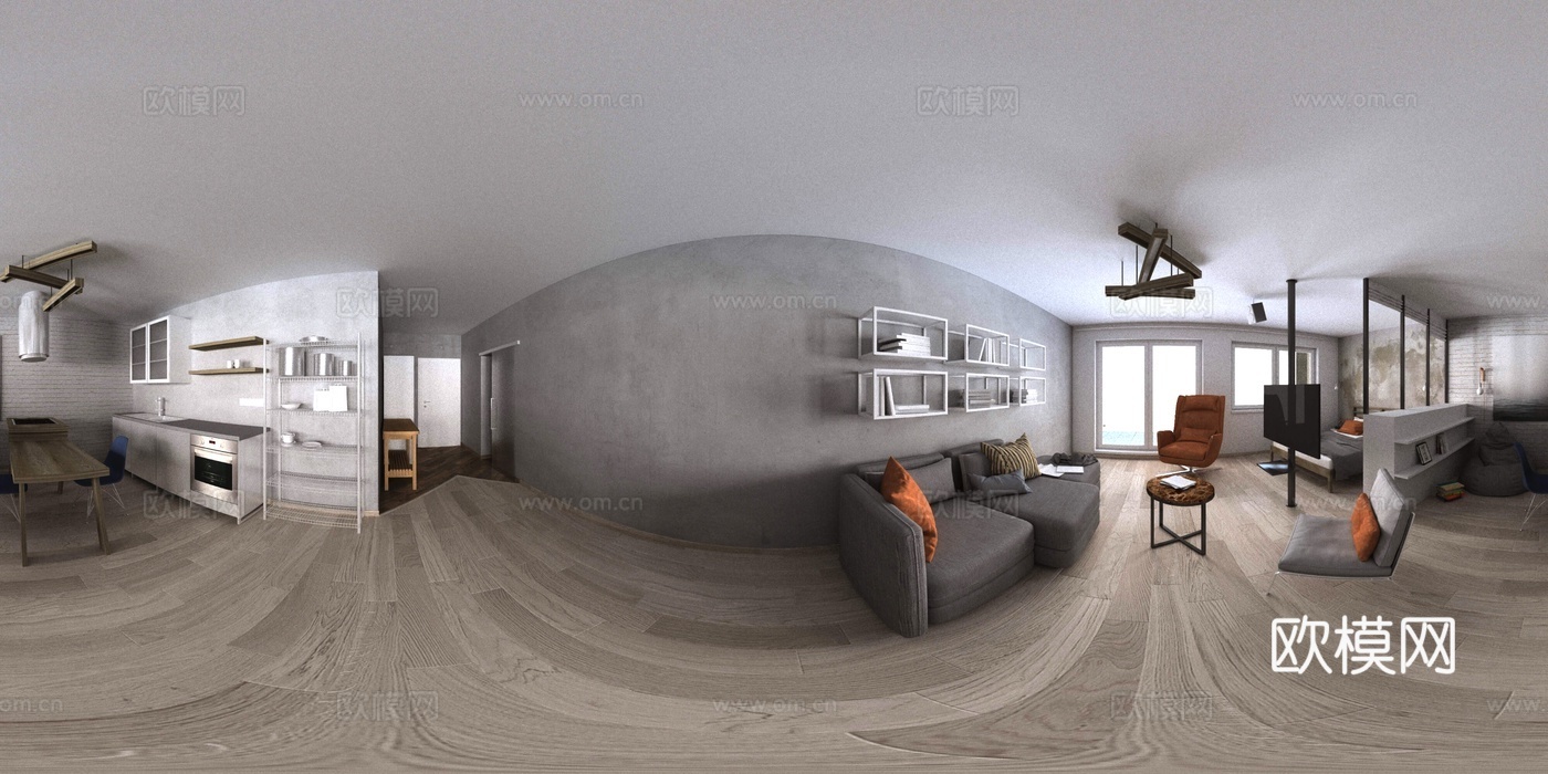 现代室内公寓HDR