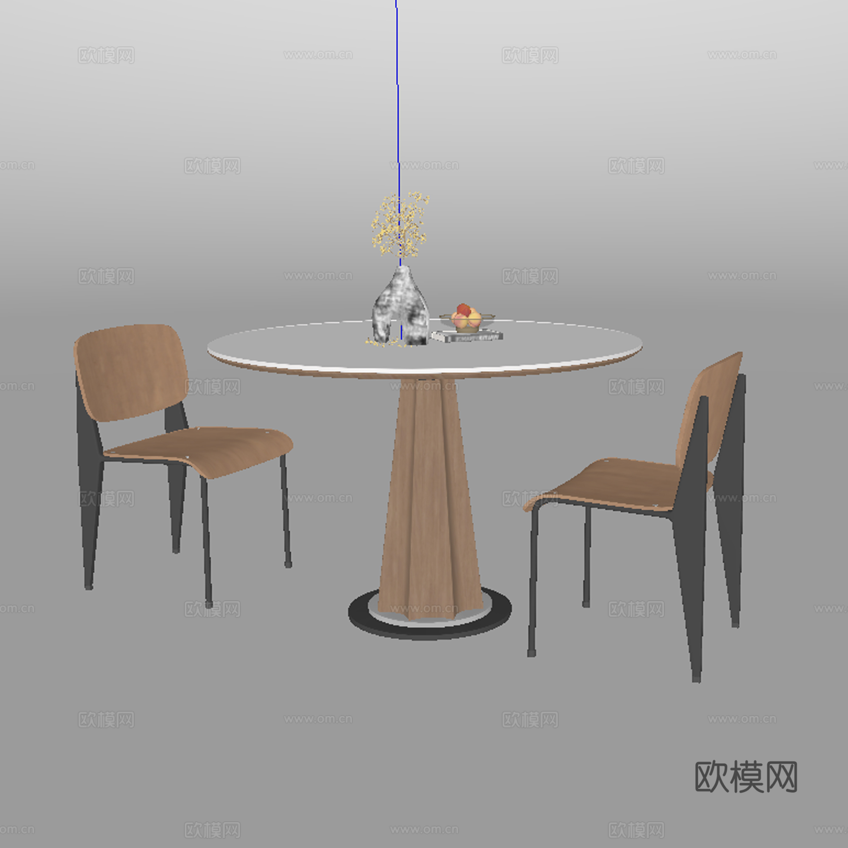 现代餐桌椅su模型