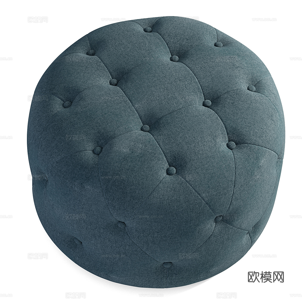 现代意式 Hampton 布艺沙发凳3d模型