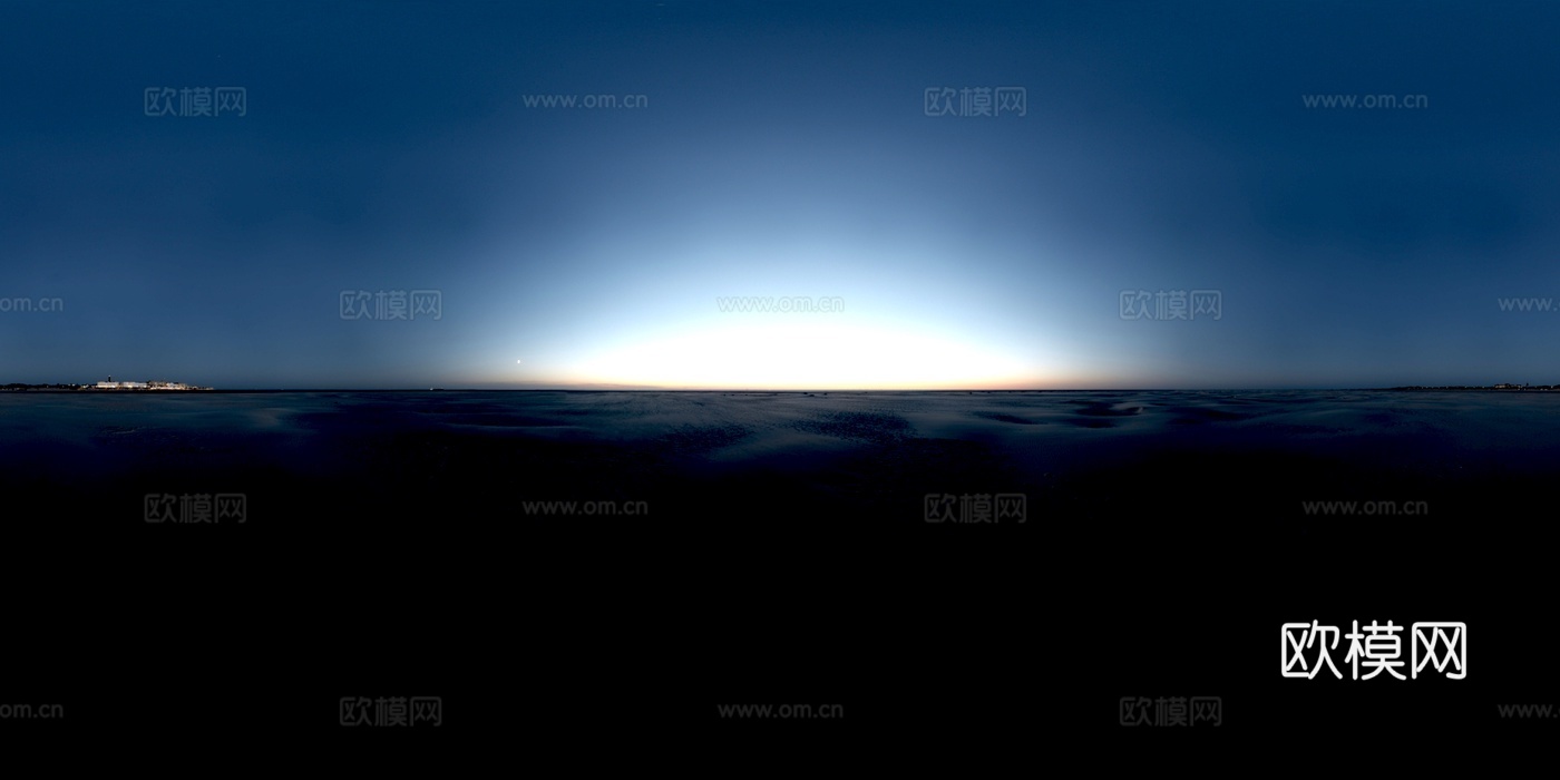 地平线 夜景 荒地户外HDR