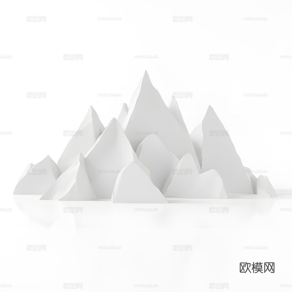 假山 石头 绿植su模型