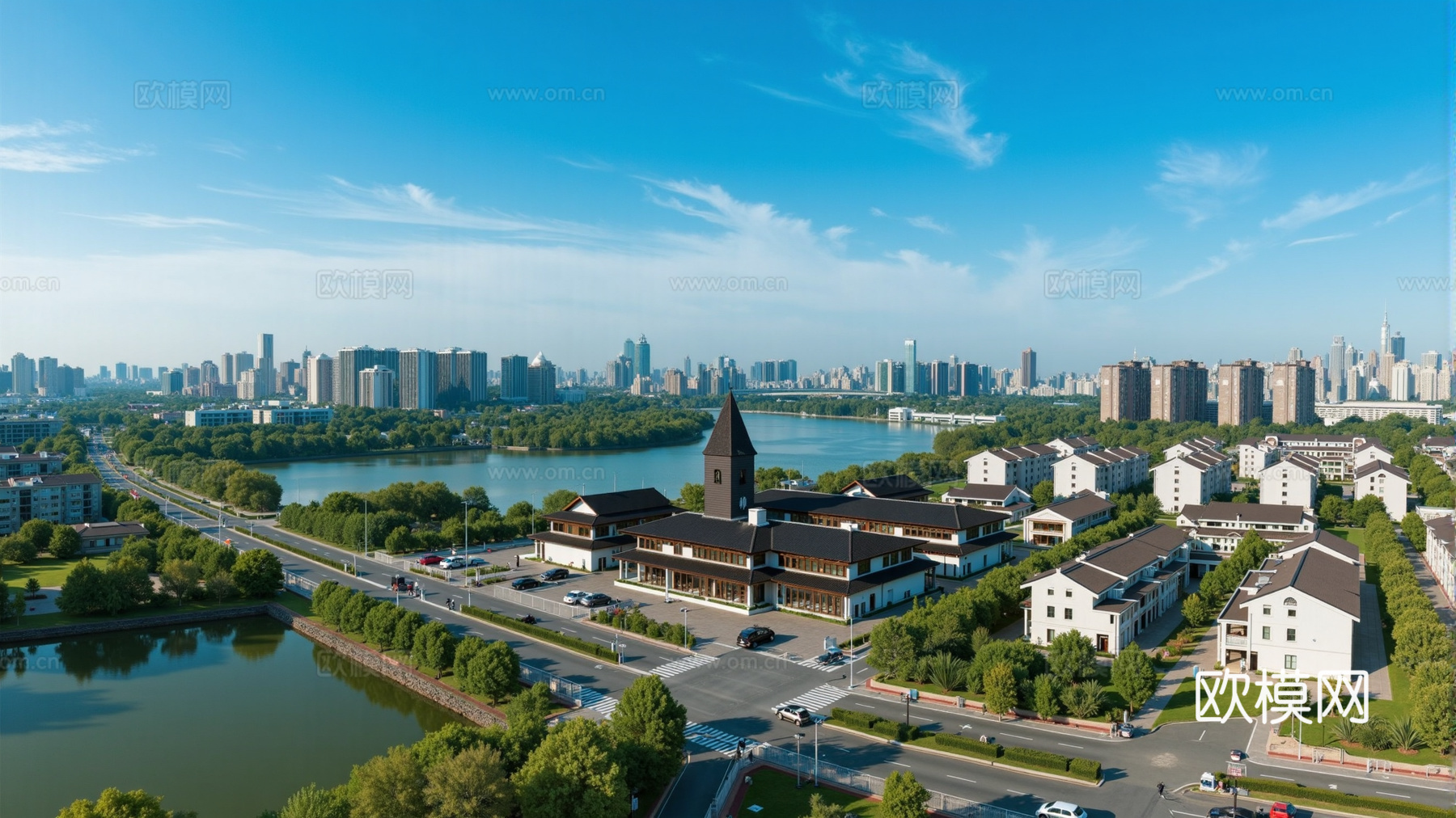 现代都市外景贴图