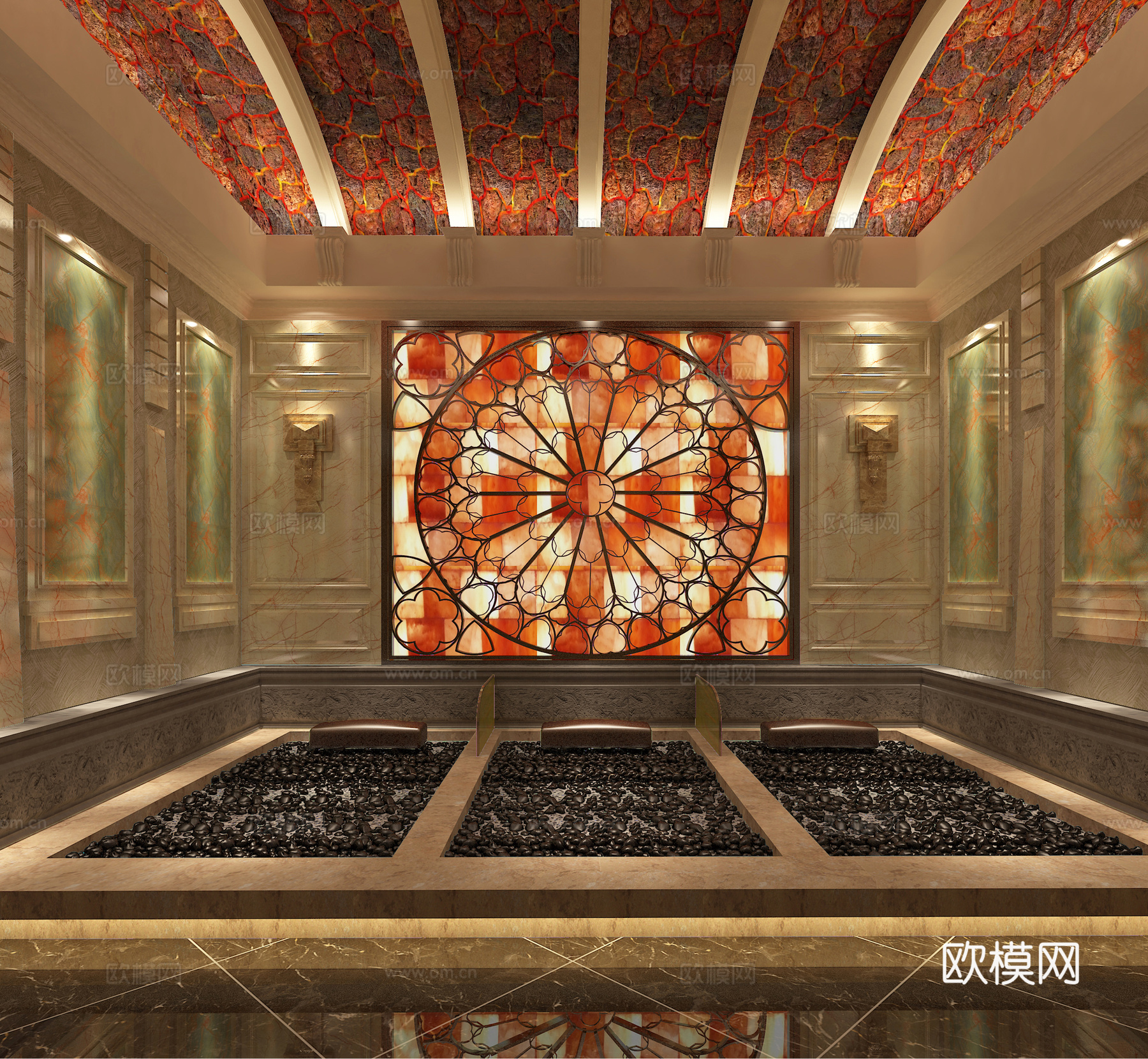 休闲区3d模型