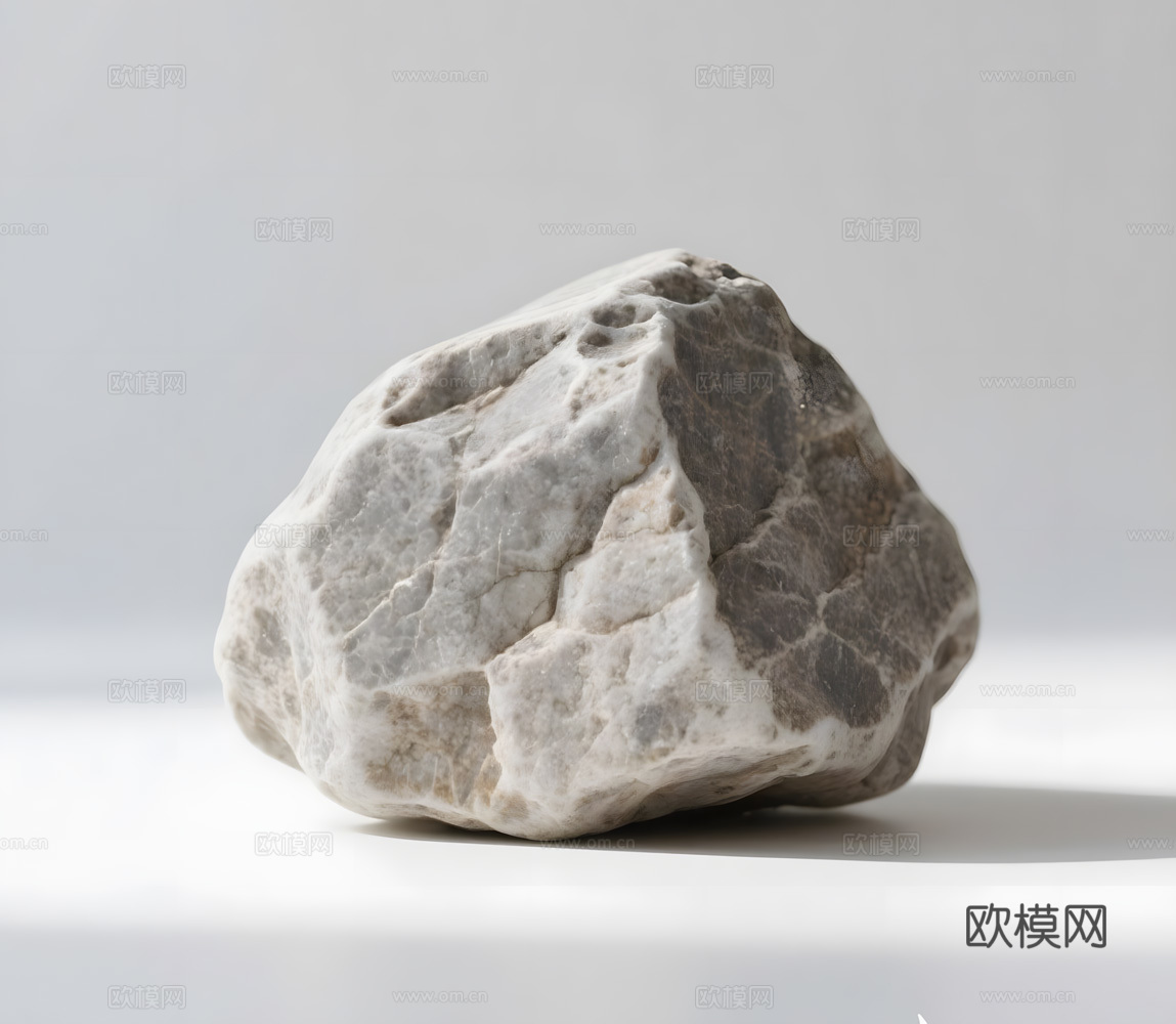假山 石头 绿植su模型