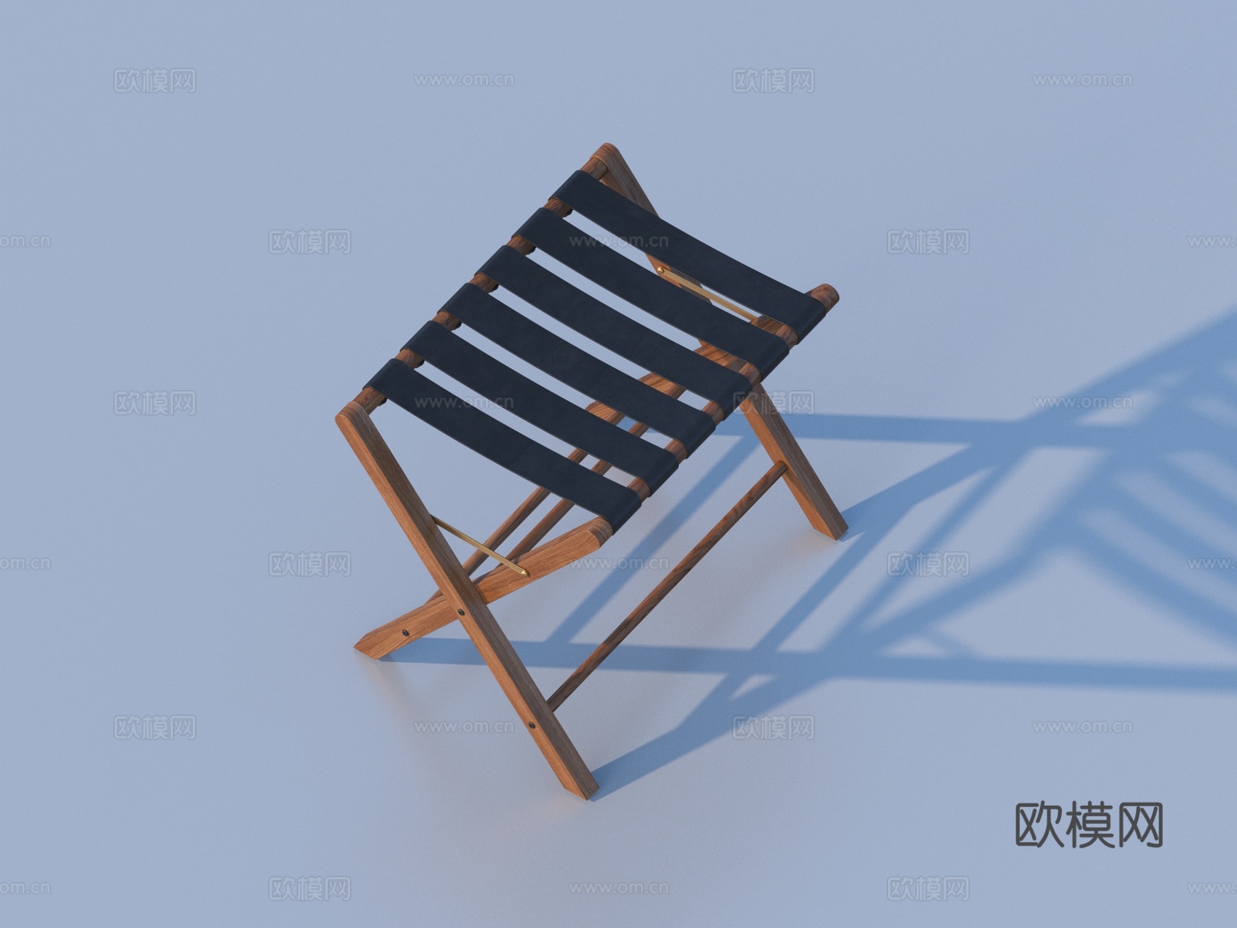 马扎凳 凳子 可折叠实木凳3d模型