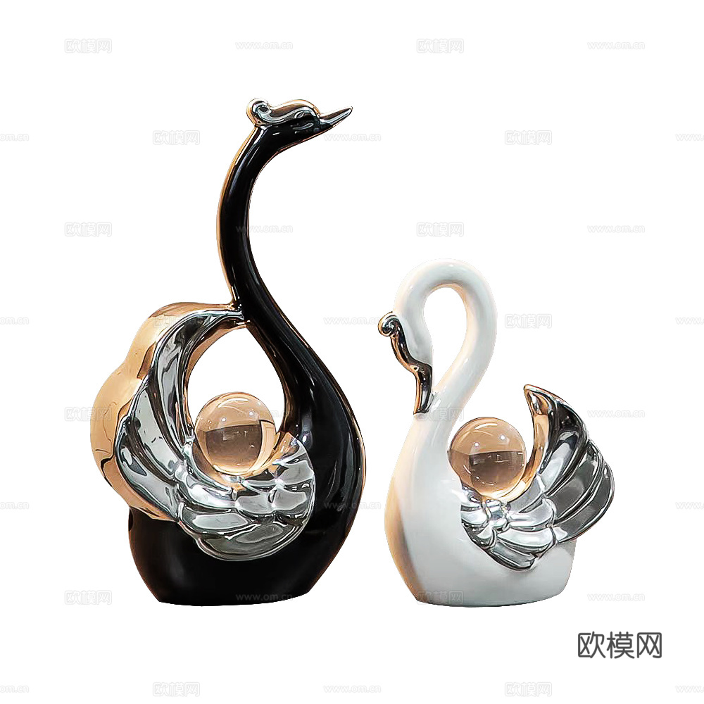 摆件 天鹅摆件