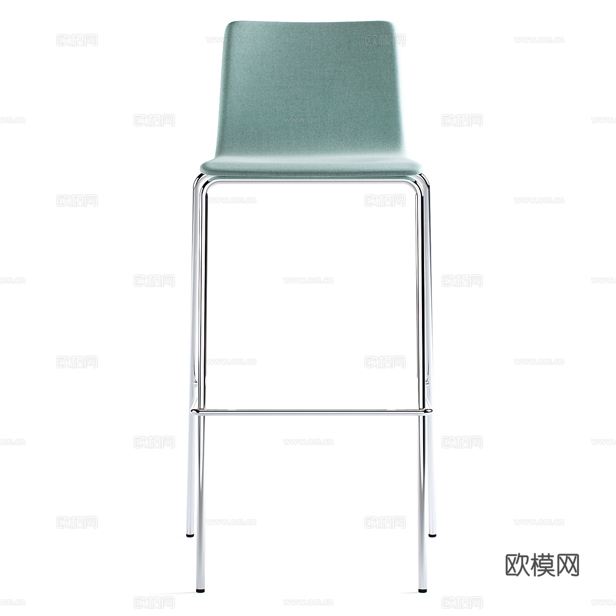 现代极简不锈钢吧台椅3d模型