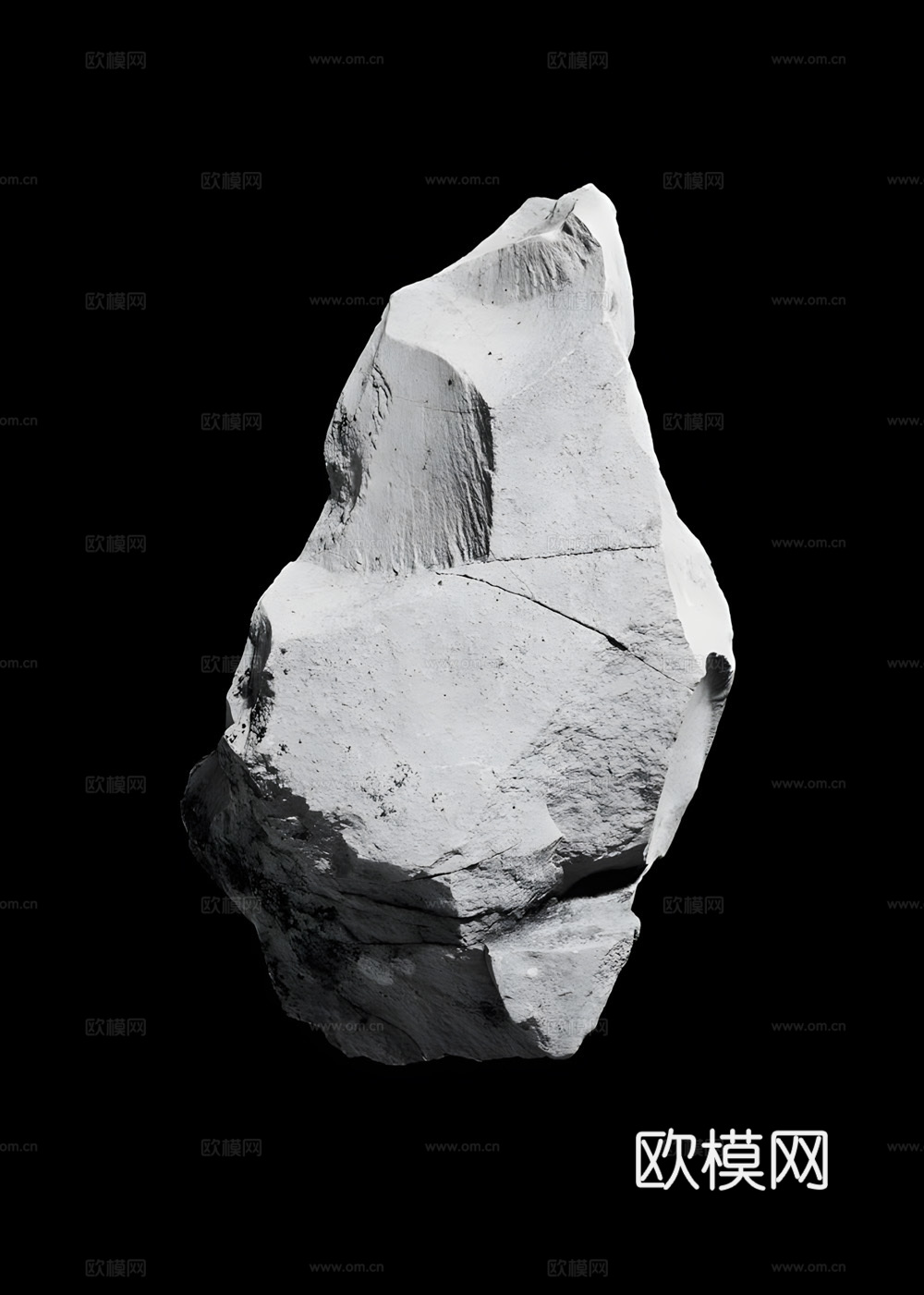 假山 石头 绿植3d模型