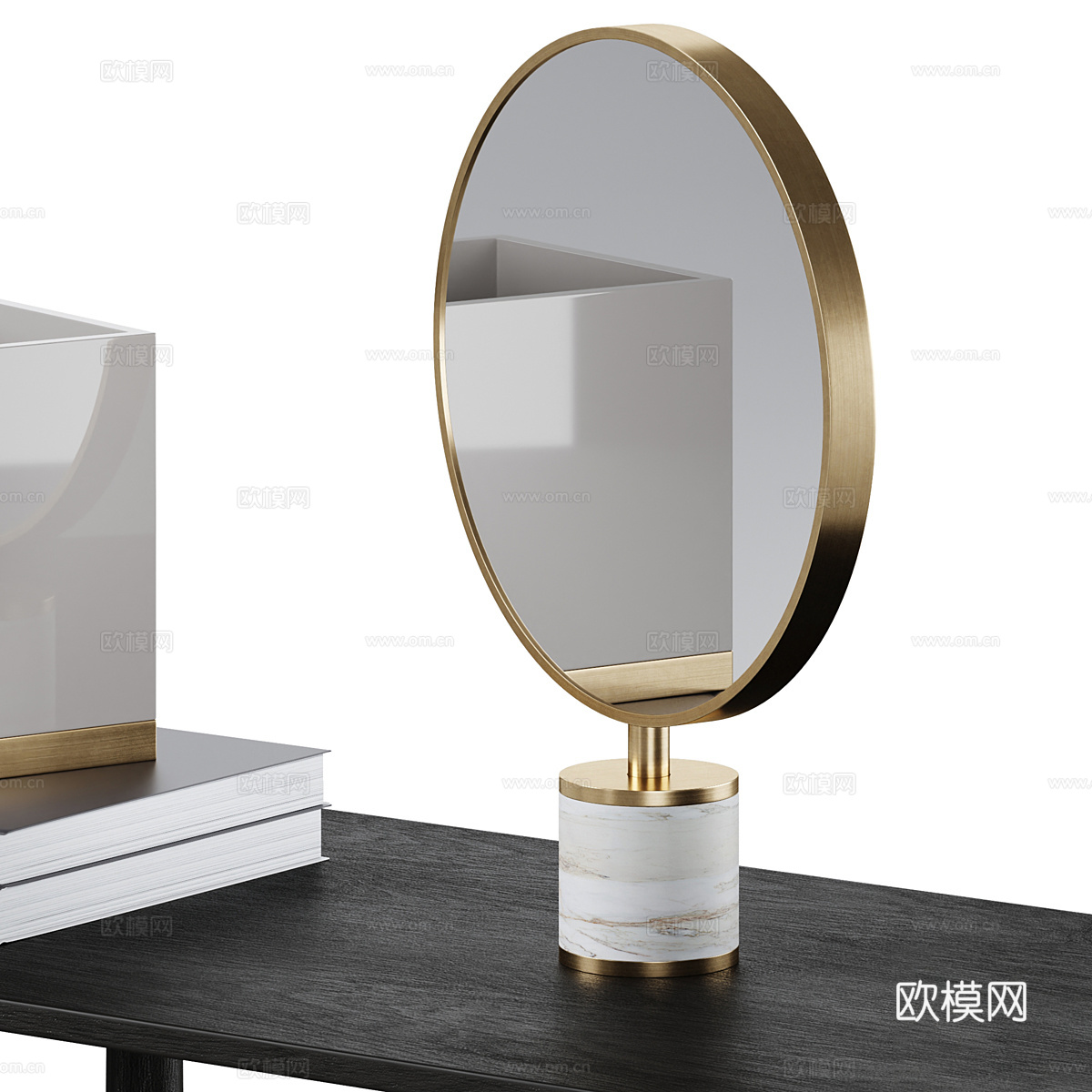 新中式装饰架 书架 边柜3d模型