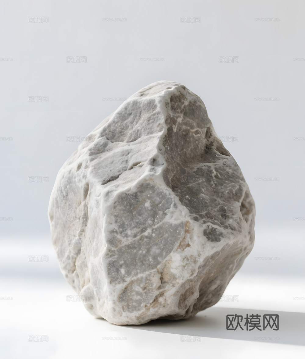 假山 石头 绿植3d模型