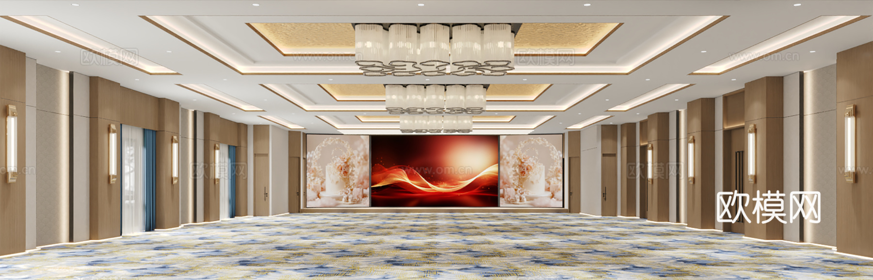 酒店大厅 宴会厅 酒店大堂3d模型