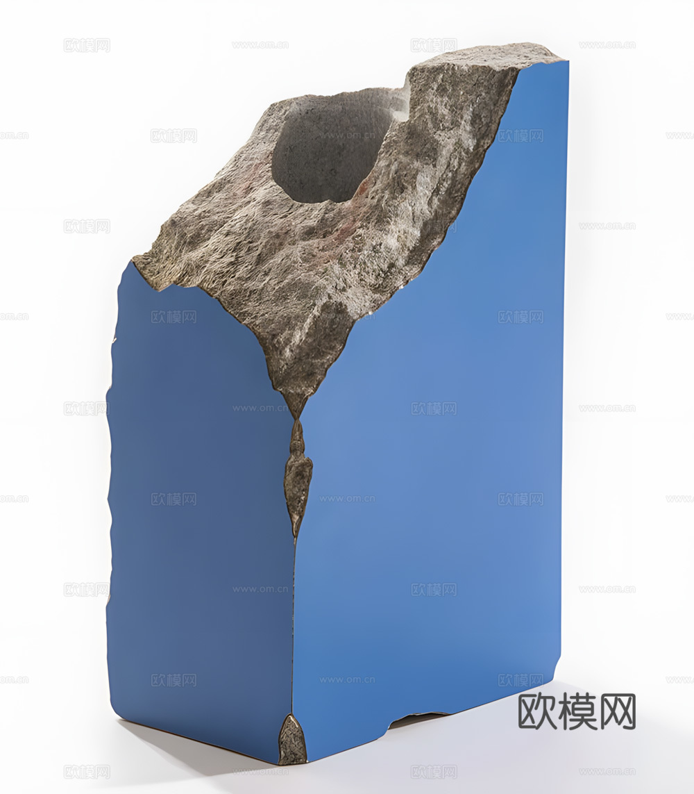 假山 石头 绿植su模型
