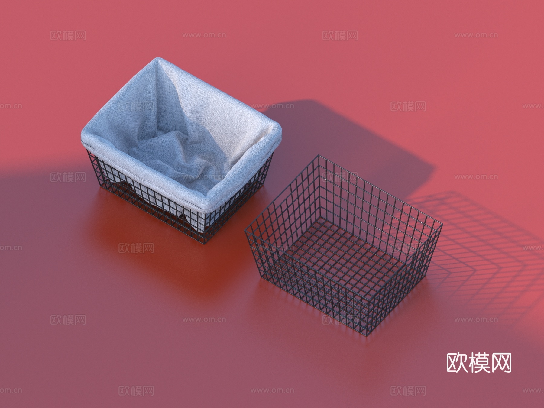 收纳筐 收纳箱 置物筐3d模型