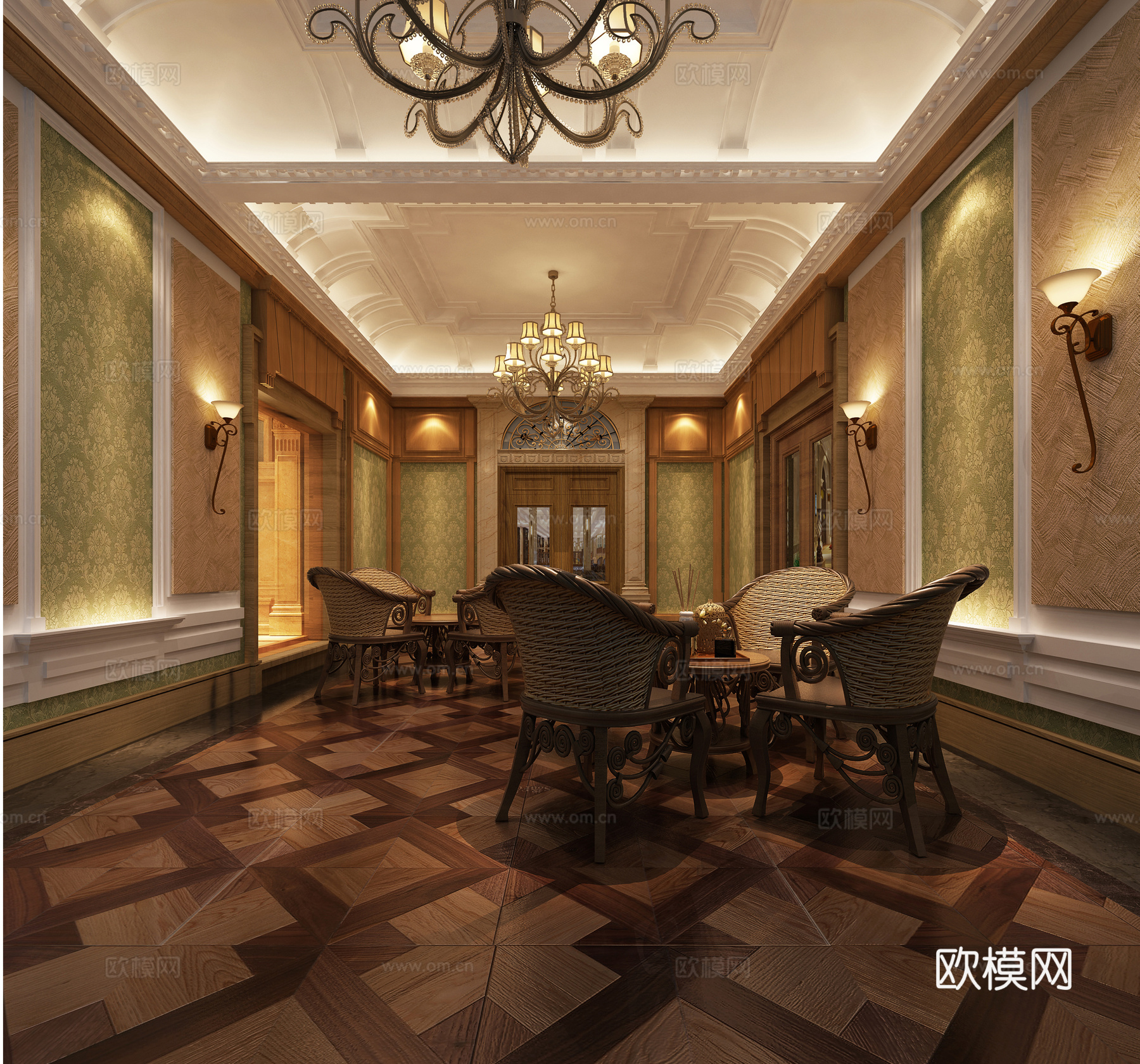 休闲区3d模型