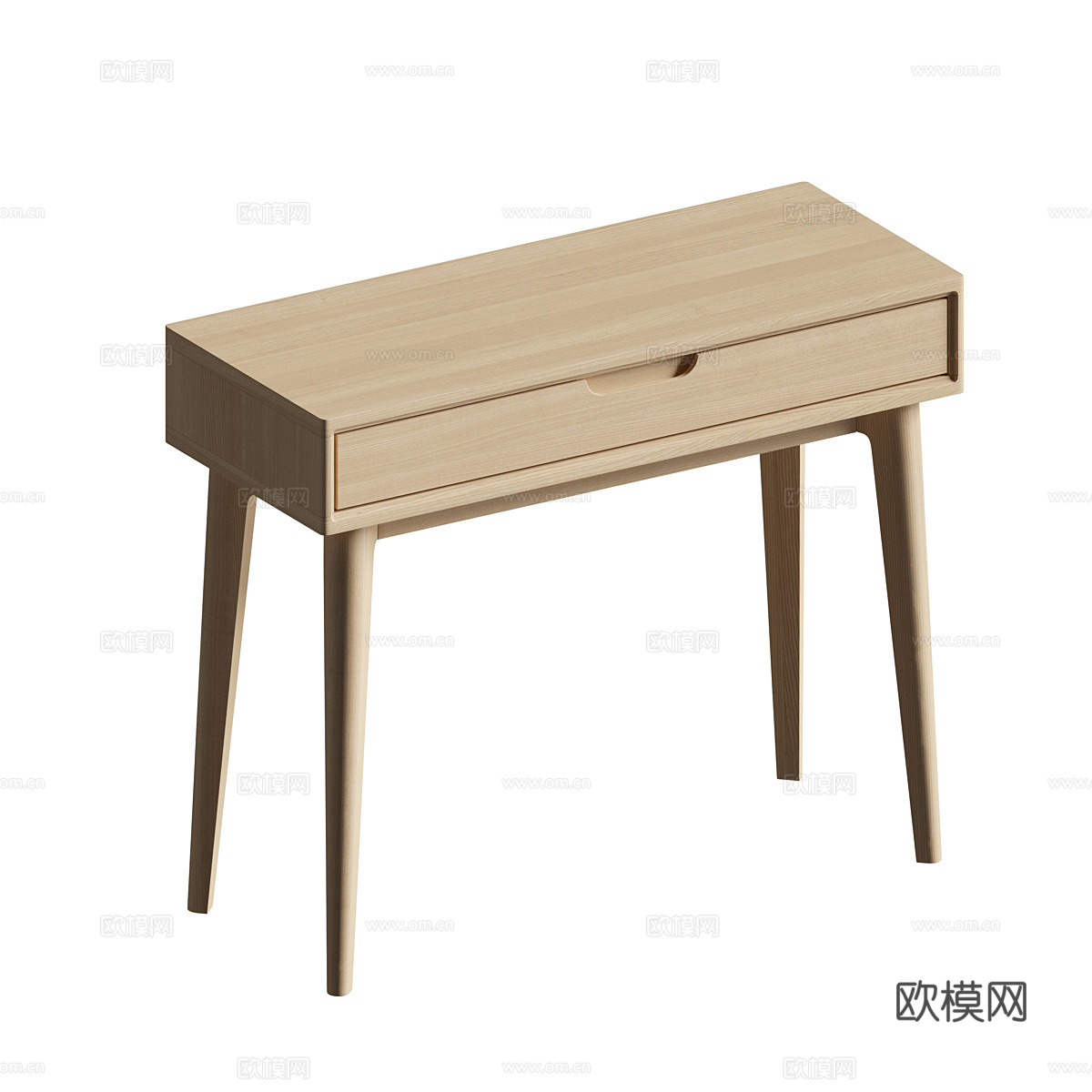 现代北欧原木风 Nord 玄关桌3d模型