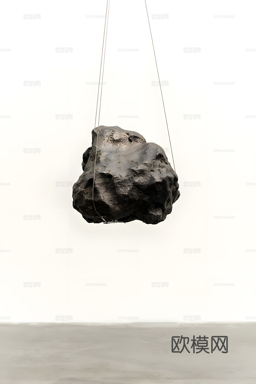 假山 石头 绿植su模型