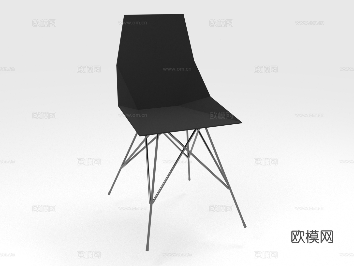 现代椅 设计师椅 休闲椅 几何椅 椅子3d模型