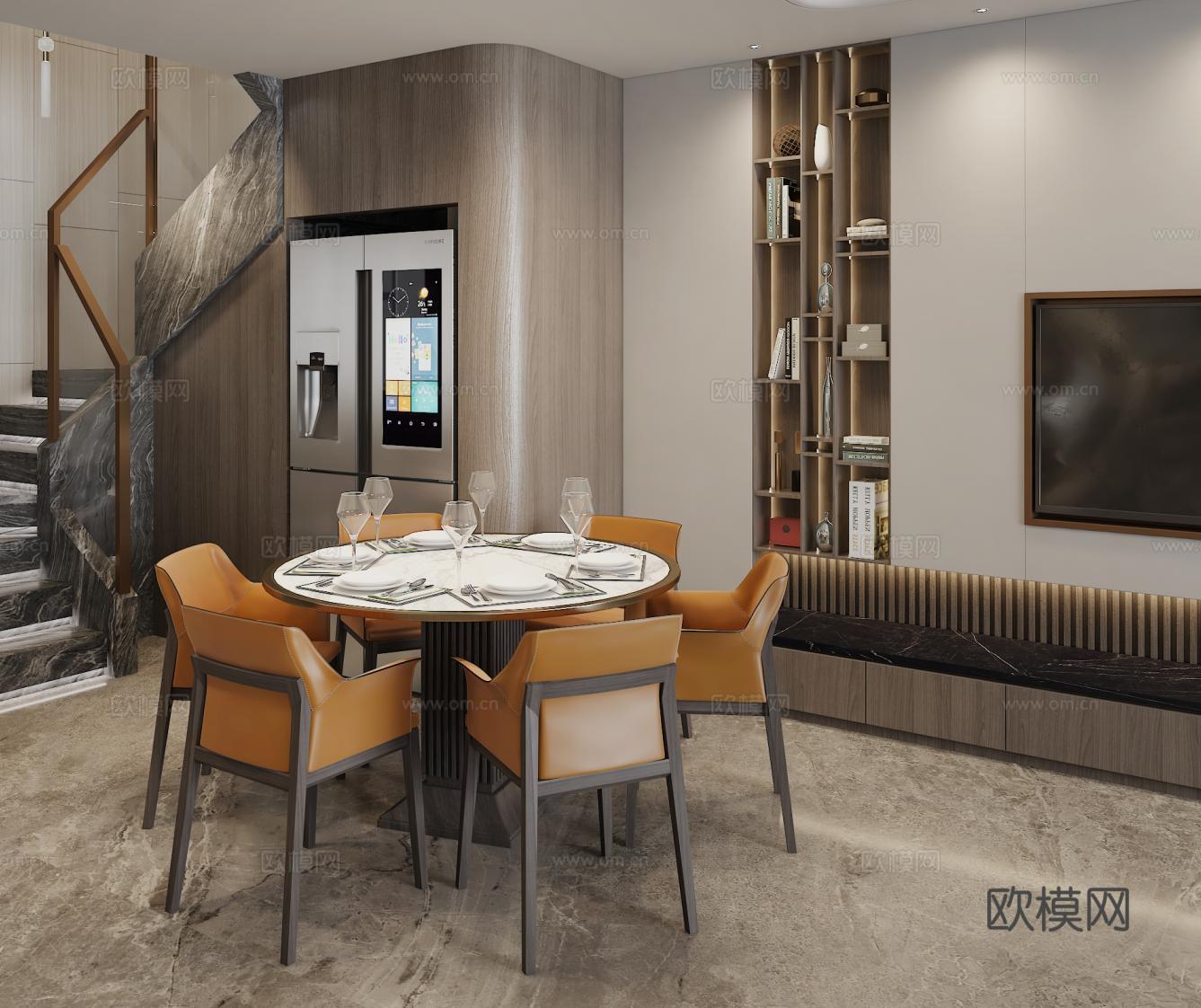 佛山万科金御华府170m²复式样板间丨全套施工图丨效果图cad施工图