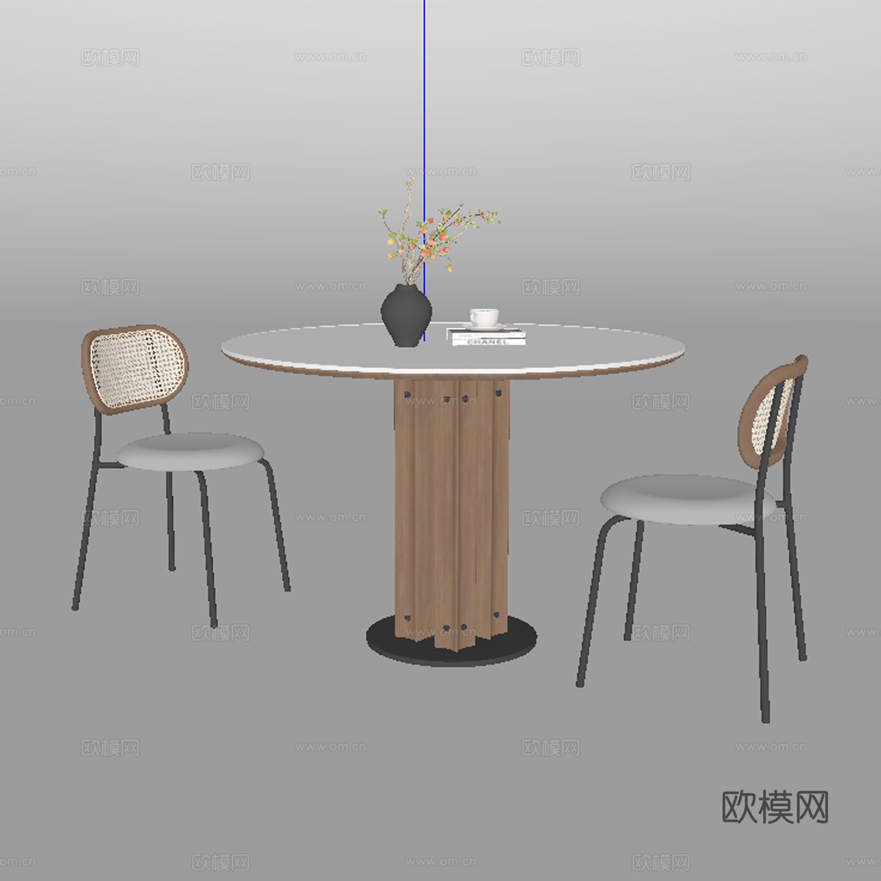 现代餐桌椅su模型