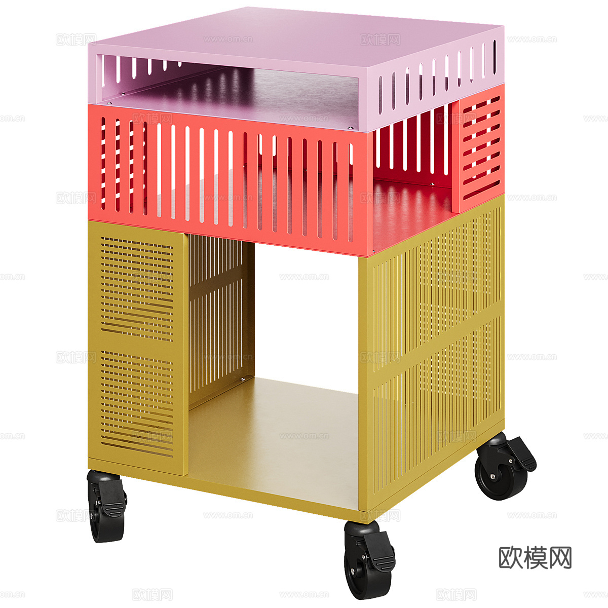 现代极简 TESAMMANS 脚轮储物柜3d模型