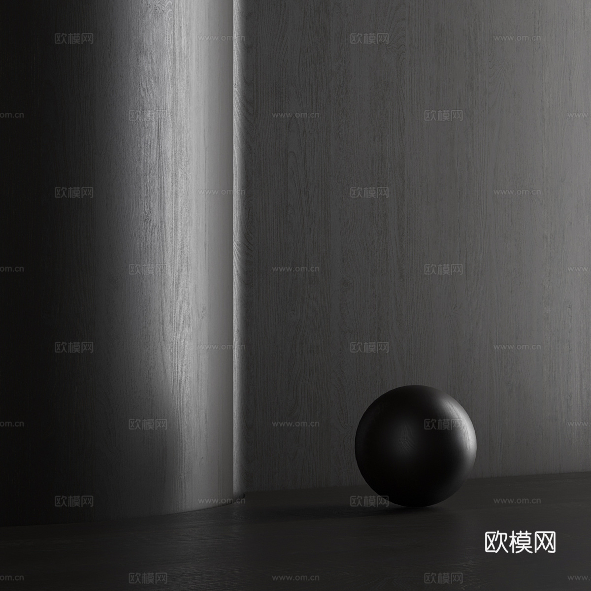 现代意式木纹 木饰面材质3d模型