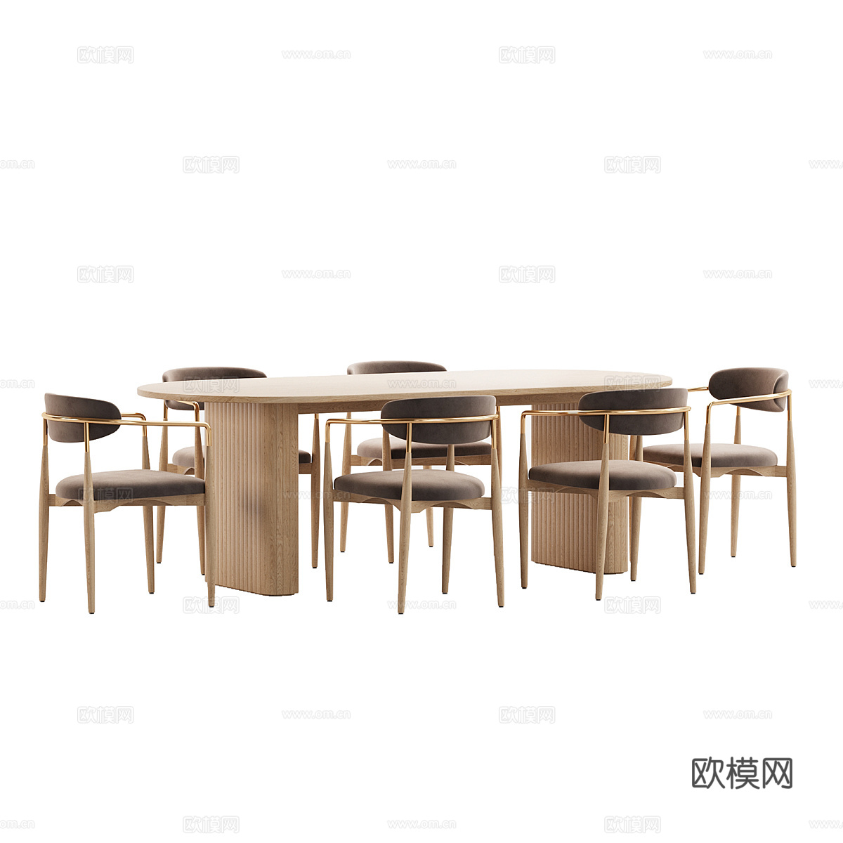 餐桌椅组合3d模型
