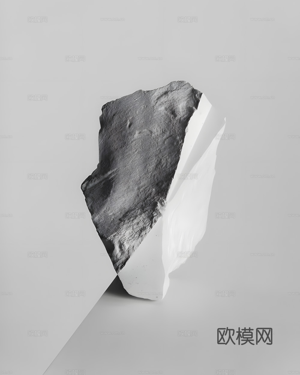 假山 石头 绿植3d模型
