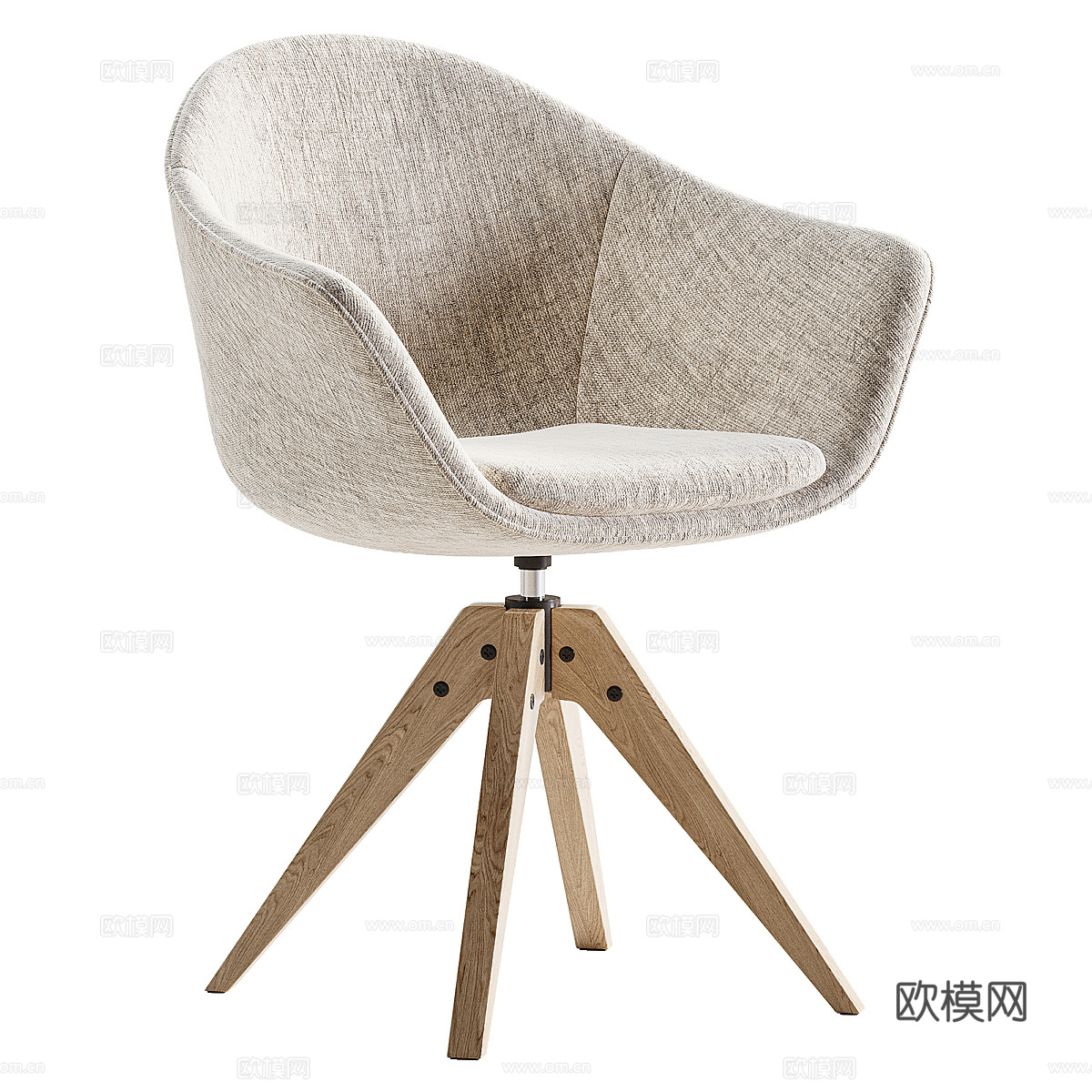 现代意式 QUILDA 旋转办公椅3d模型