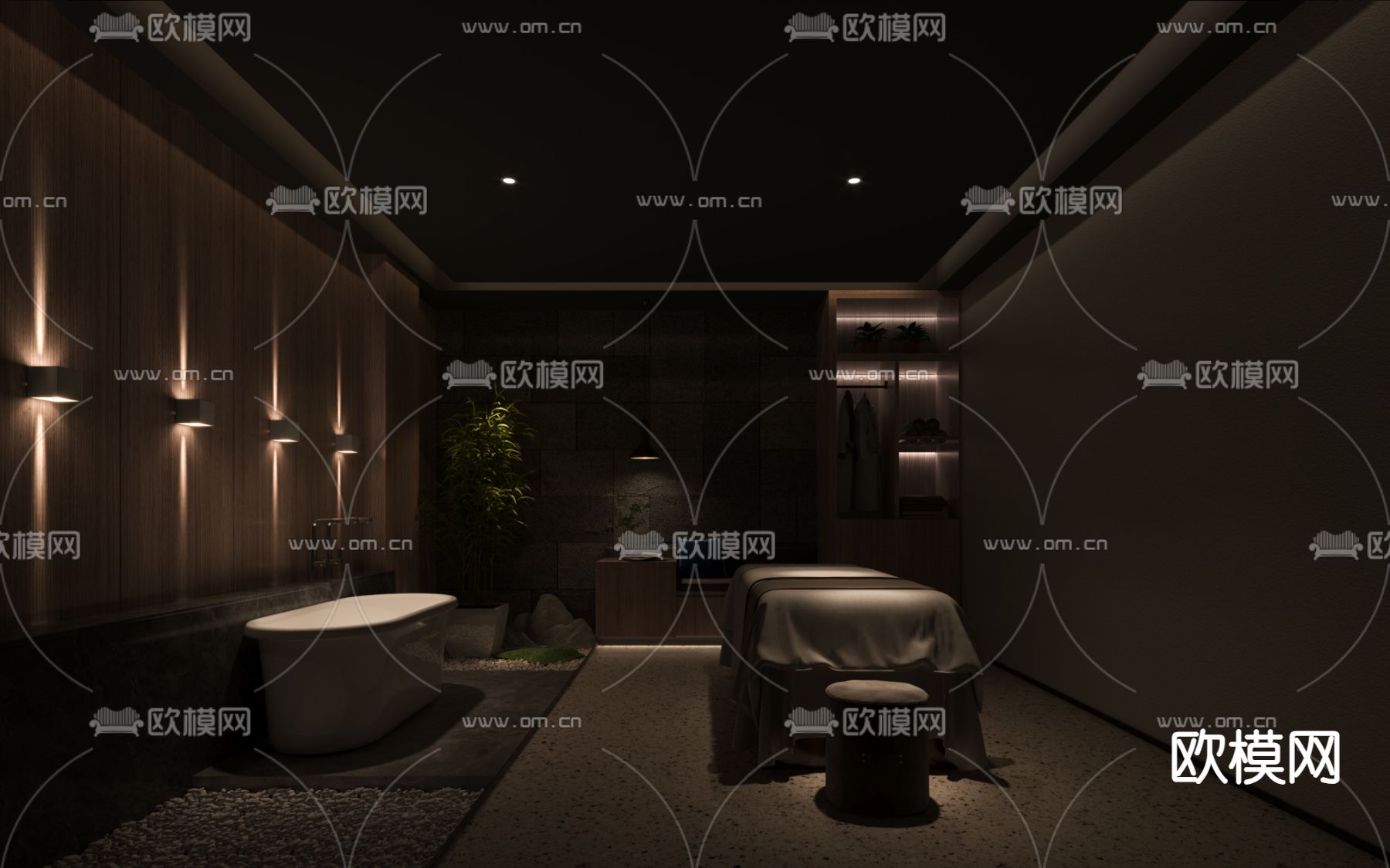 SPA护理房 美容桑拿3d模型下载