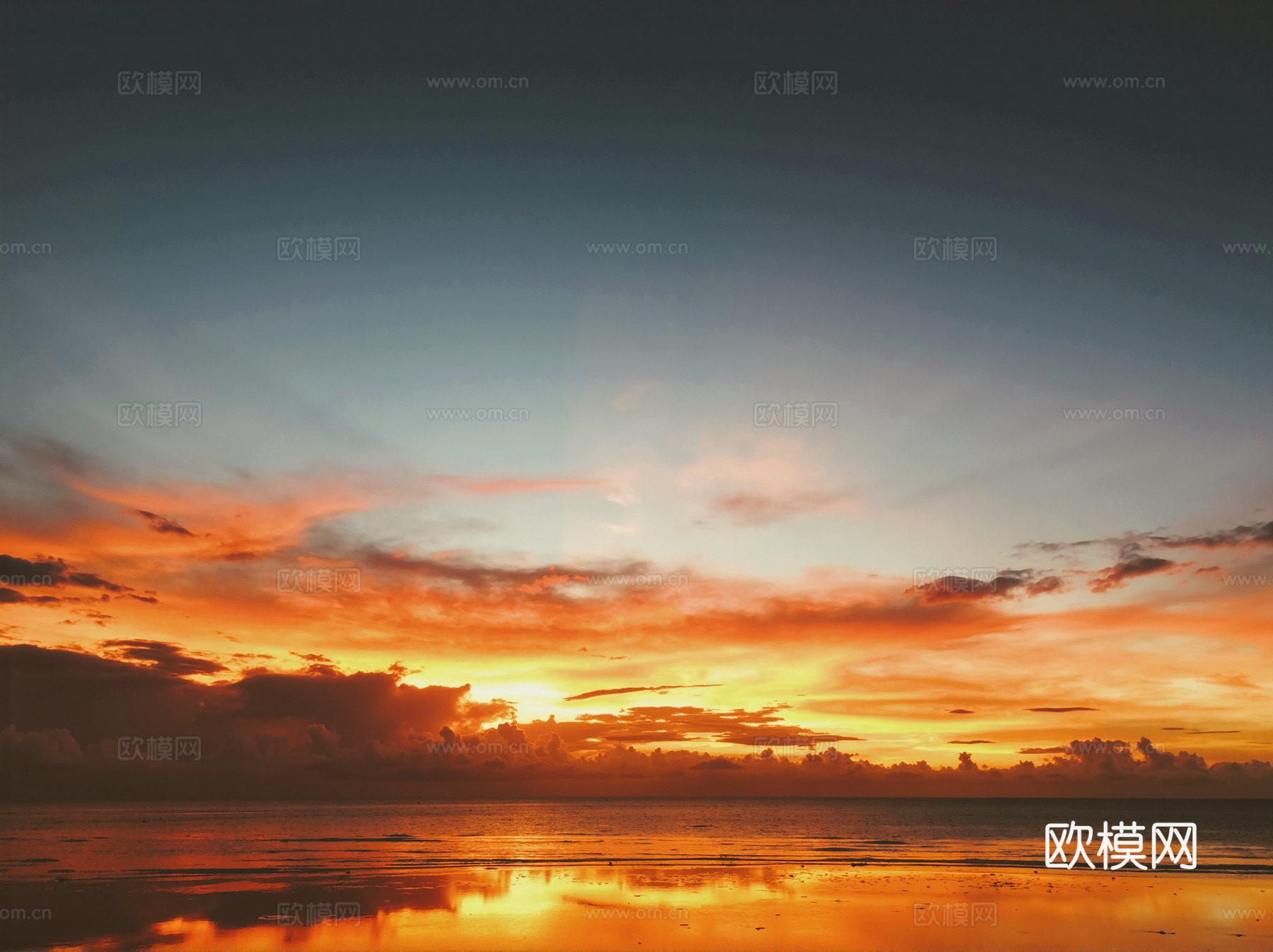 天空晚霞外景