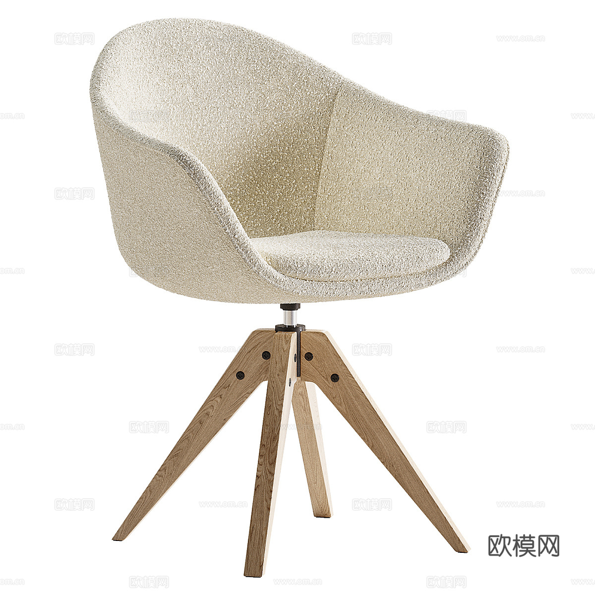 现代意式 QUILDA 旋转办公椅3d模型