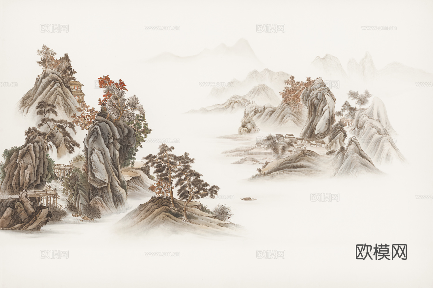 山水壁画
