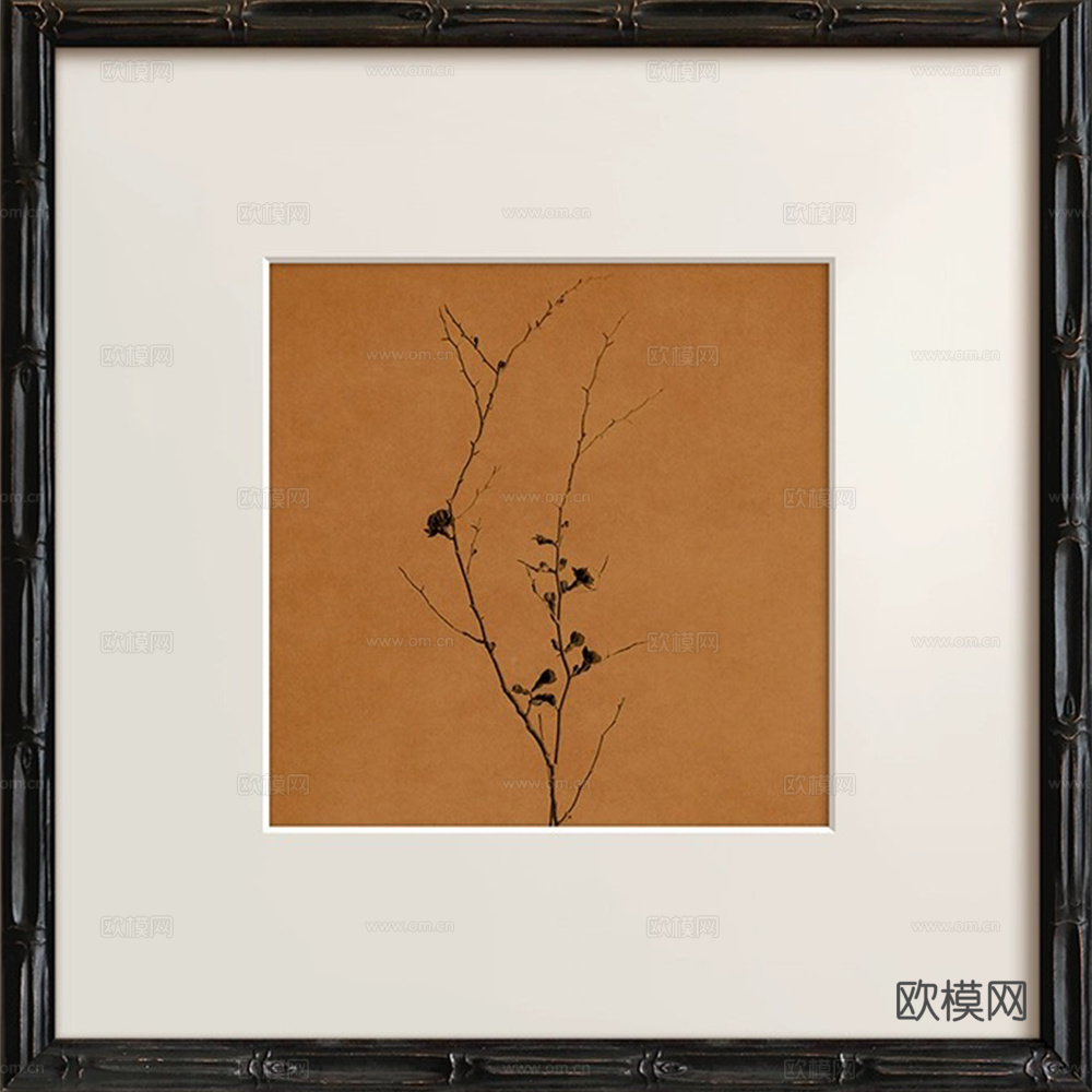 中古侘寂挂画_插画_艺术挂画_古画贴图