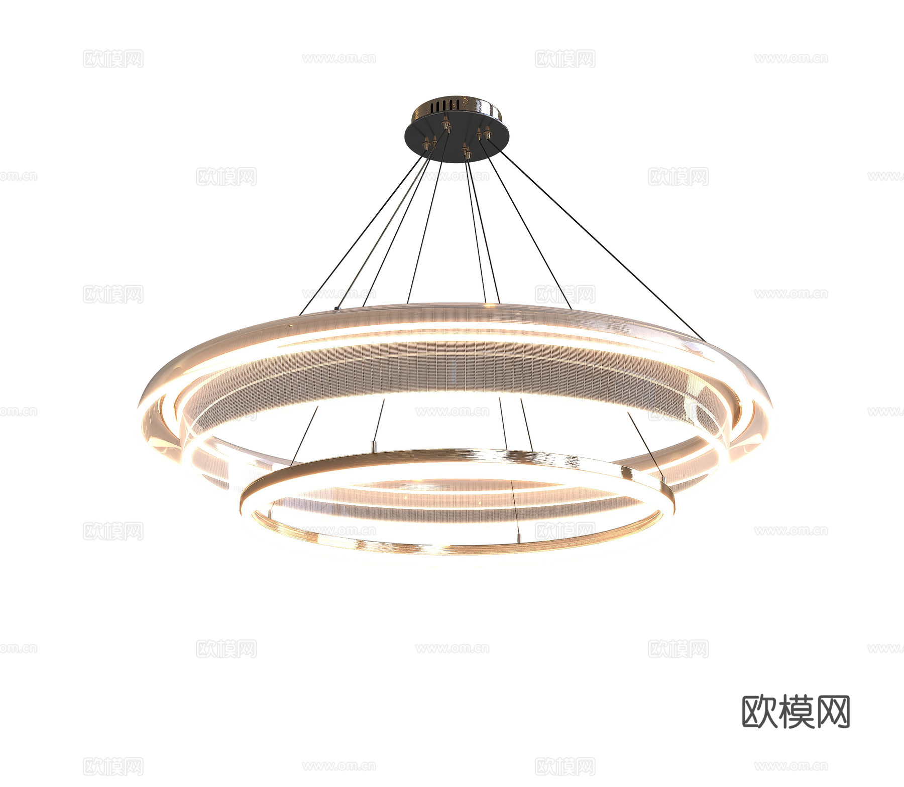 现代吊灯 客厅吊灯 餐厅吊灯 环形吊灯3d模型