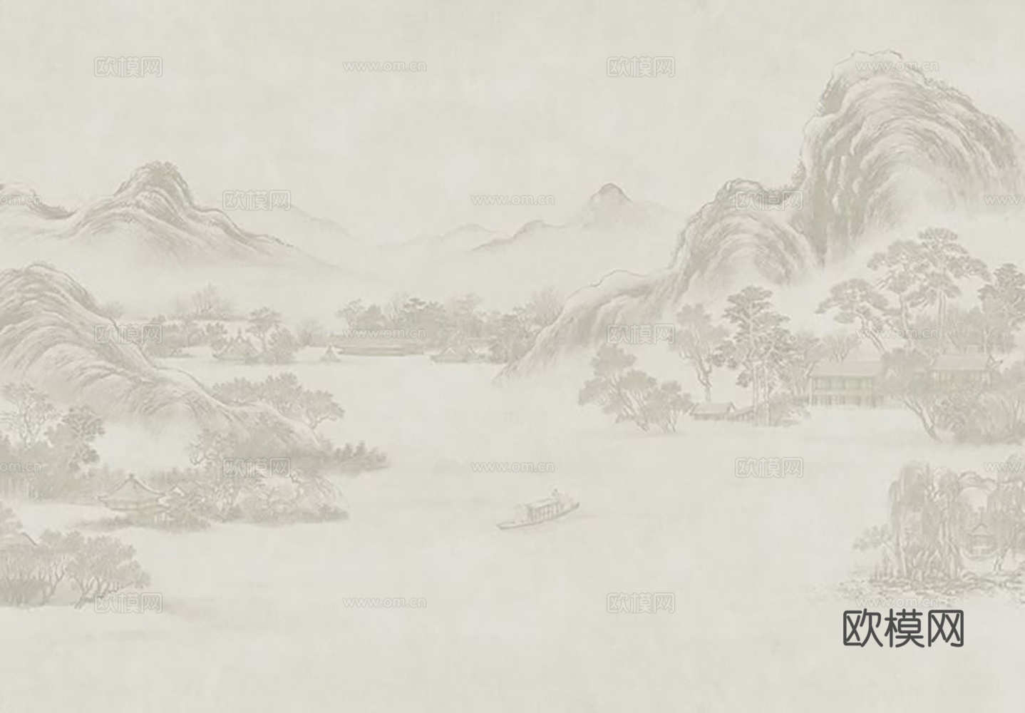 新中式山水壁纸