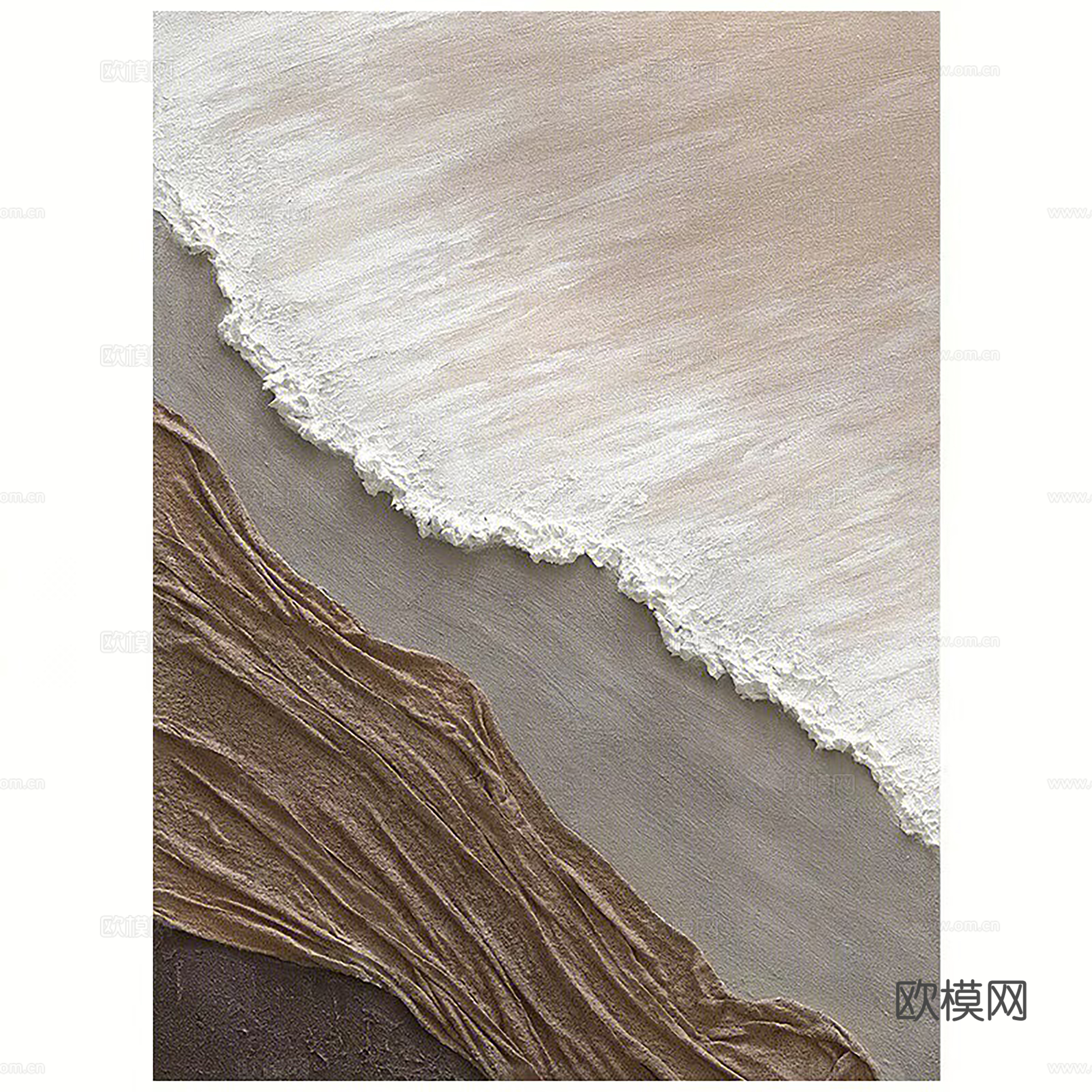 侘寂风肌理挂画贴图