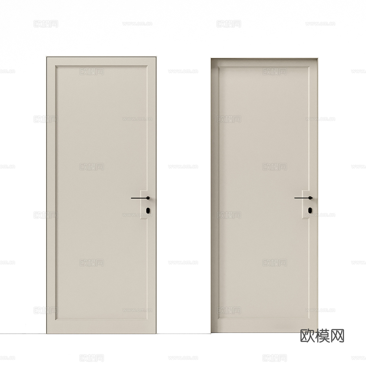 现代简约房间门 单开门 卧室门 简约门3d模型
