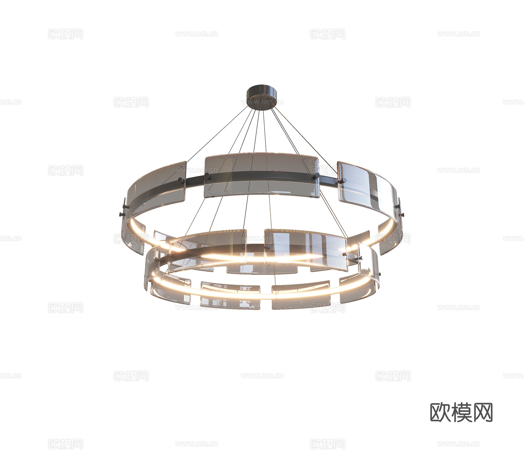 现代吊灯 客厅吊灯 餐厅吊灯 环形吊灯3d模型