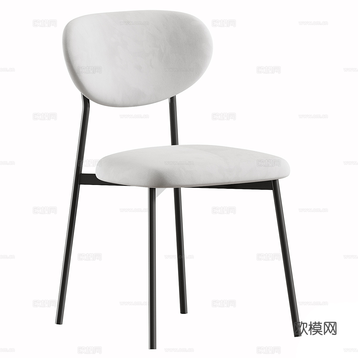 现代极简餐桌椅组合3d模型