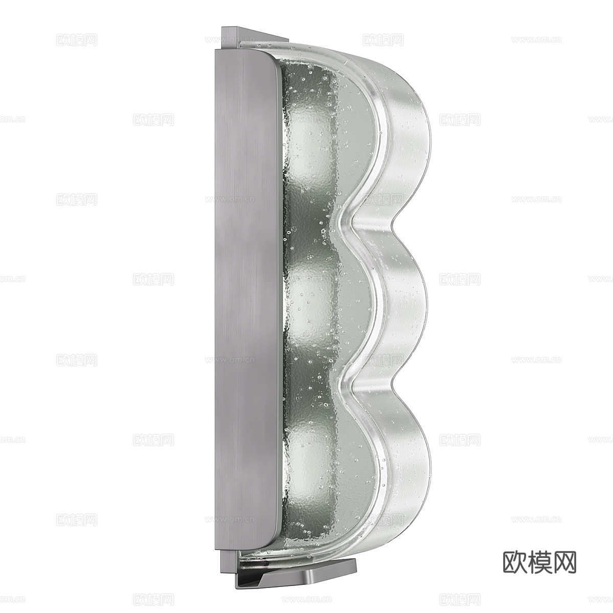 现代意式极简金属玻璃装饰壁灯3d模型