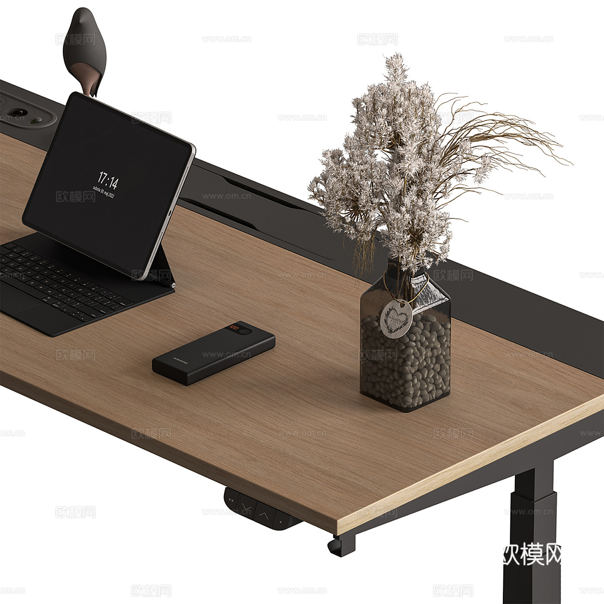 现代意式极简书桌椅 办公桌椅3d模型