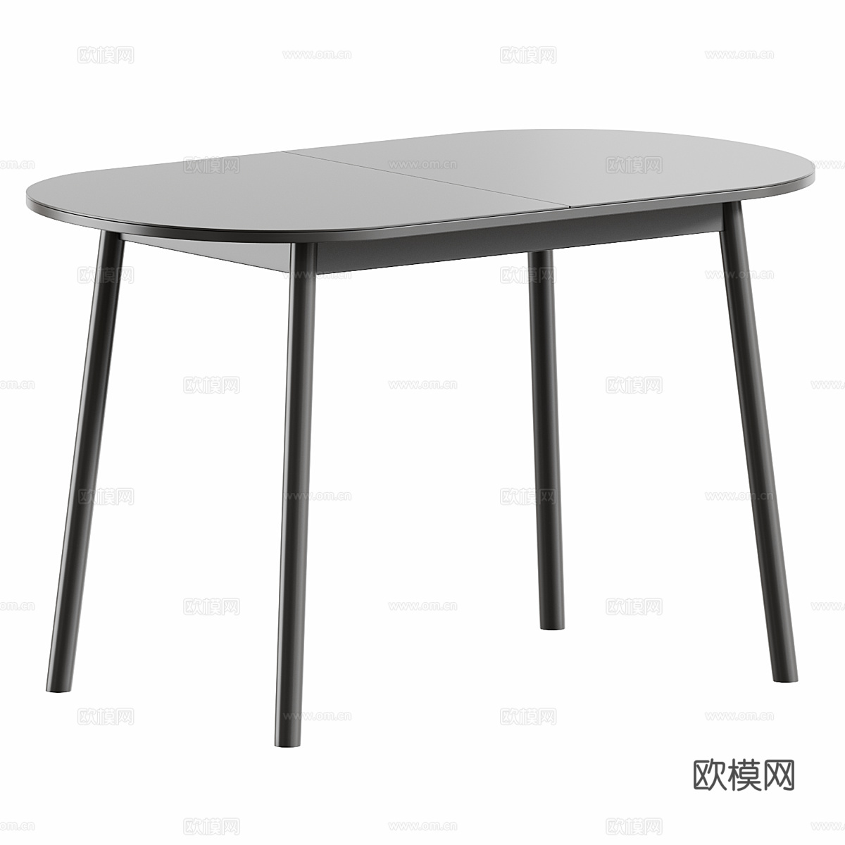 现代极简餐桌椅组合3d模型