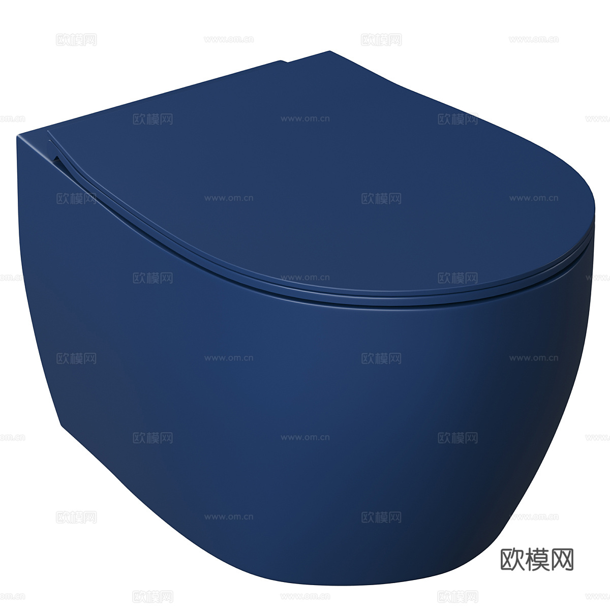 现代简约马桶  马桶  蓝色马桶3d模型